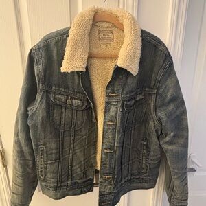 Ralph Lauren Men Blue Denim Jacket with Cream Lining